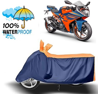 ROYAL AUTO MART Waterproof Two Wheeler Cover for KTM(RC 390, Blue, Orange)