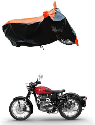 VESMEI Two Wheeler Cover for Royal Enfield(Classic Desert Storm, Orange)