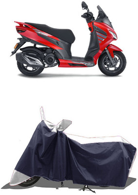 SUGASHRI Waterproof Two Wheeler Cover for Aprilia(SXR 160 BS6, White, Blue)