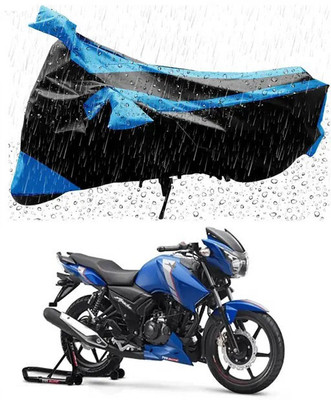 RONISH Waterproof Two Wheeler Cover for TVS(Apache RTR 160, Black, Blue)