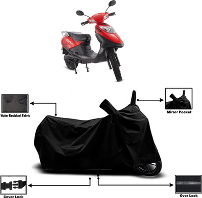 Amexride Two Wheeler Cover for Hero Electric(Electric Flash, Black)