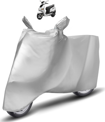 Caronix Two Wheeler Cover for TVS(iQube Electric, Silver)