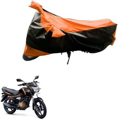 Mdstar Waterproof Two Wheeler Cover for TVS(Victor New, Black, Orange)