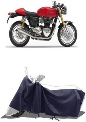 RAAMKM Two Wheeler Cover for Hero, Honda, Bajaj, TVS, Yamaha(Platina 100 DTS-i, White, Black)