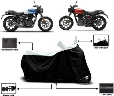 Amexride Two Wheeler Cover for Royal Enfield(Hunter 350, White)