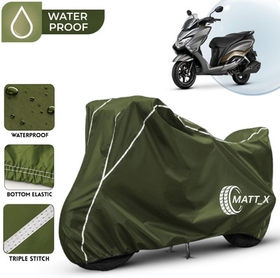 MATT_X Waterproof Two Wheeler Cover for Suzuki(Burgman Street, Multicolor, Green, White)