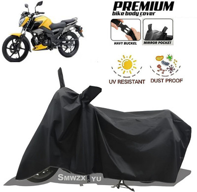 smwzxyu Waterproof Two Wheeler Cover for Universal For Bike, TVS, Bajaj(Raider, Black)