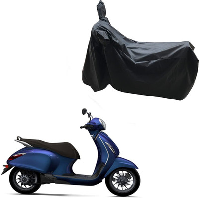 KEDIT Two Wheeler Cover for Bajaj(Urbanite Chetak, Black)