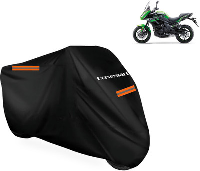 Horseyaart Waterproof Two Wheeler Cover for Kawasaki(Versys 650 BS6, Black)