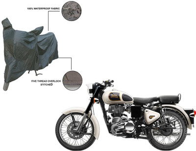 Furnish Flow Two Wheeler Cover for Royal Enfield(Classic 350, Grey)