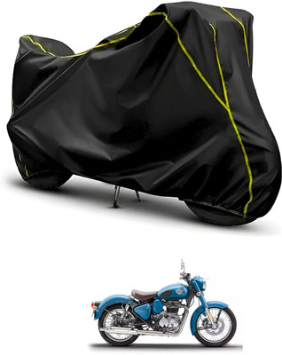 CODOKI Waterproof Two Wheeler Cover for Royal Enfield(Classic Squadron, Black, Black)