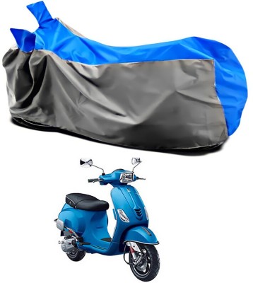 AutoTiger Two Wheeler Cover for Piaggio(Vespa SXL 125, Grey, Blue)