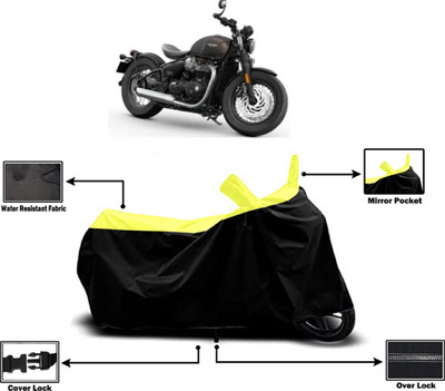 Amexride Two Wheeler Cover for Triumph(Bonneville Bobber BS6, Yellow)