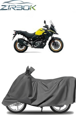 ZIRBOK Waterproof Two Wheeler Cover for Suzuki(V Strom 650, Grey)