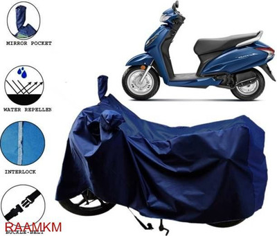 RAAMKM Waterproof Two Wheeler Cover for Hero, Honda, Bajaj, Ather, TVS, Yamaha(Blue)