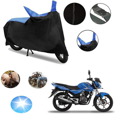 Matt Moon Two Wheeler Cover for Bajaj(Discover 100 DTS-i, Black)