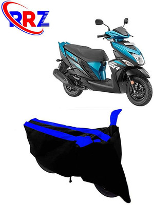 RRZ Waterproof Two Wheeler Cover for Yamaha(Ray ZR, Black, Blue)