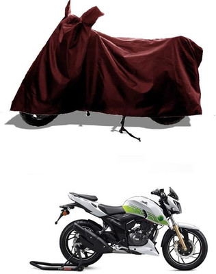 KEDIT Two Wheeler Cover for TVS(Apache RTR 200 Fi E100, Maroon)