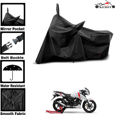 AASHTIK MART Two Wheeler Cover for TVS(Apache RTR 180, Black)