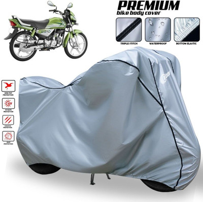 SThanaveX Waterproof Two Wheeler Cover for Hero(HF Deluxe Eco, Silver, Black)