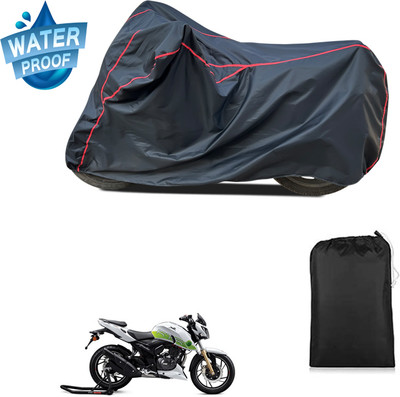 PAGORA Waterproof Two Wheeler Cover for TVS(Apache RTR 200 Fi E100, Black)