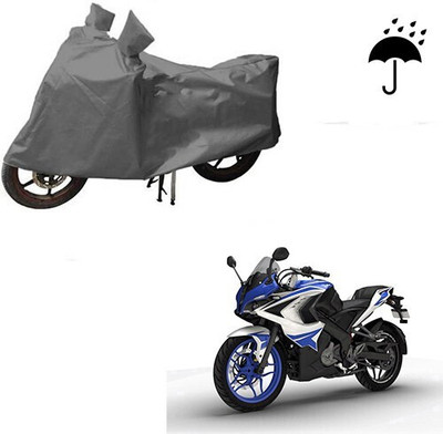 MMSSTAR Waterproof Two Wheeler Cover for Bajaj(Pulsar RS 200, Grey)