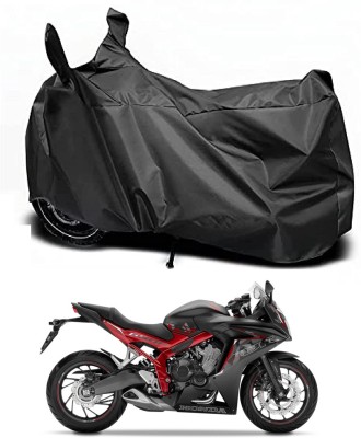 Auto Hub Waterproof Two Wheeler Cover for Honda(CBR 650F, Black)