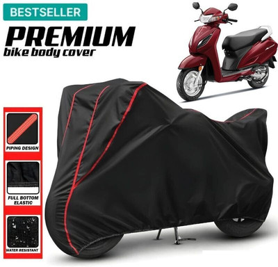 Car Styling Waterproof Two Wheeler Cover for Honda(Activa 6G, Black, Red)