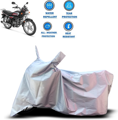 GOSHIV-car and bike accessories Waterproof Two Wheeler Cover for Hero(MotoCorp Splendor Plus, Silver)