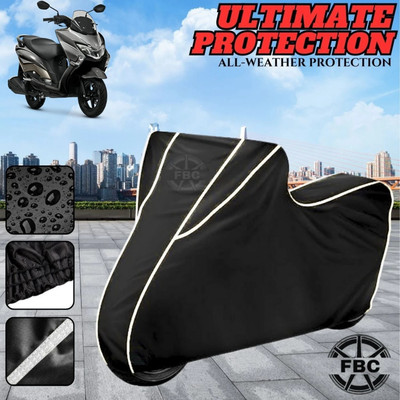 FBC Waterproof Two Wheeler Cover for Suzuki(Burgman Electric, Black)