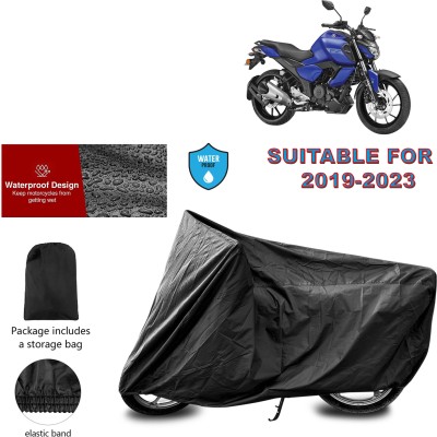 GOSHIV-car and bike accessories Waterproof Two Wheeler Cover for Yamaha(FZ-X, Black)