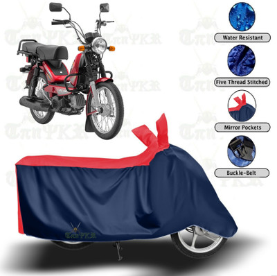 sowelar Waterproof Two Wheeler Cover for TVS(Heavy Duty, Red, Blue)