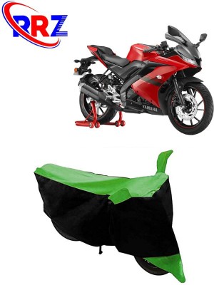 RRZ Waterproof Two Wheeler Cover for Yamaha(YZF R15 V3.0, Black, Green)