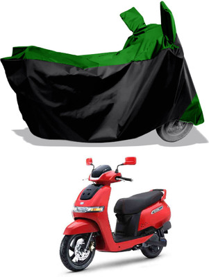 Amexride Two Wheeler Cover for TVS(iQube Electric, Green, Black)