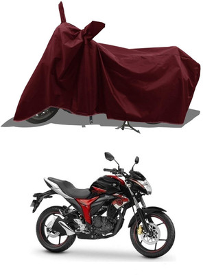 KEDIT Two Wheeler Cover for Suzuki(Gixxer, Maroon)