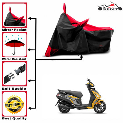 KEDIT Two Wheeler Cover for Hero(Maestro Edge 125, Red, Black)