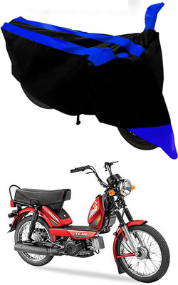 MMSSTAR Waterproof Two Wheeler Cover for TVS(Heavy Duty, Blue, Black)