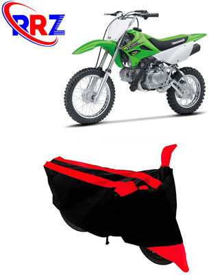 RRZ Waterproof Two Wheeler Cover for Kawasaki(KLX 110, Black, Red)