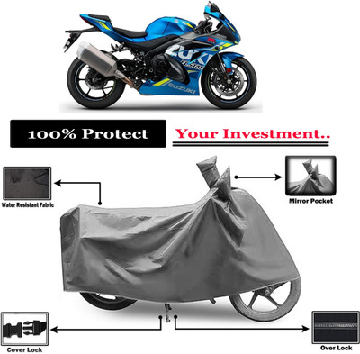 Amexride Two Wheeler Cover for Suzuki(GSX-R1000 ABS, Grey)