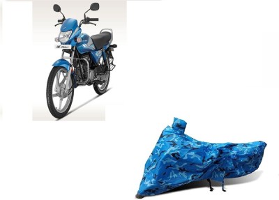 Anlopeproducts Waterproof Two Wheeler Cover for Hero(HF Deluxe Eco, Blue)