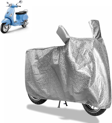 Rhtdm Waterproof Two Wheeler Cover for Vespa(Silver)