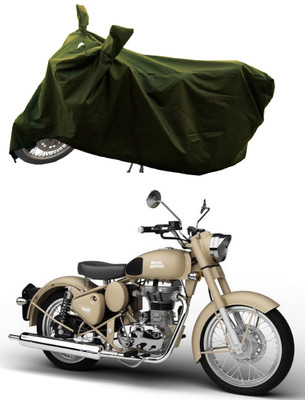 GROFATIK Two Wheeler Cover for Royal Enfield(Classic Desert Storm, Green)