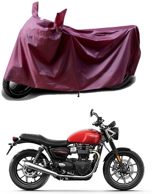 APNEK Waterproof Two Wheeler Cover for Triumph(Street Twin BS6, Maroon)