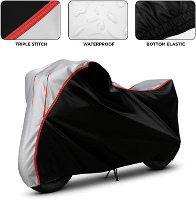 pocket bazar Waterproof Two Wheeler Cover for Hero(Xtreme, Black, Silver)