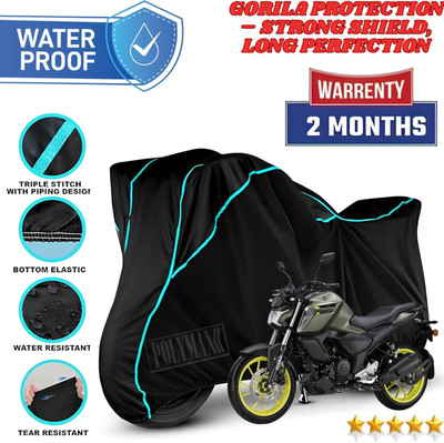 POLYMAXX Waterproof Two Wheeler Cover for Yamaha(FZ, Black, Blue)