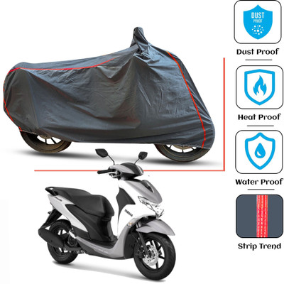 FAMEXON Waterproof Two Wheeler Cover for Yamaha(Grey)