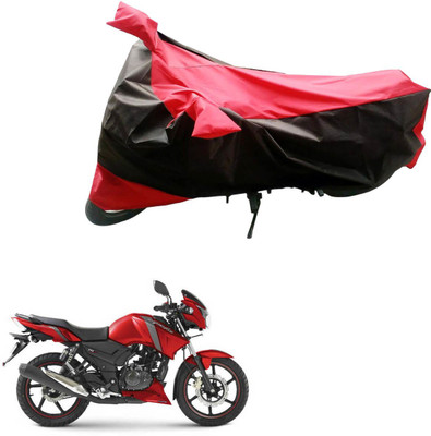 Mdstar Waterproof Two Wheeler Cover for TVS(Apache RTR 160, Black, Red)
