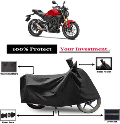 AASHTIK MART Two Wheeler Cover for Honda(CB, Black)