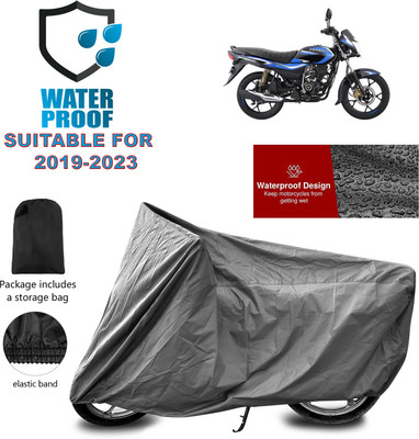 PAGORA Waterproof Two Wheeler Cover for Bajaj(Platina 110 H-Gear BS6, Grey)