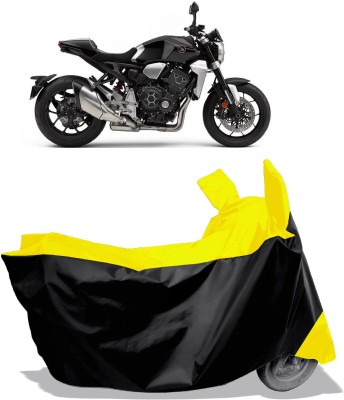 Amexride Two Wheeler Cover for Honda(CB1000R Plus, Yellow, Black)